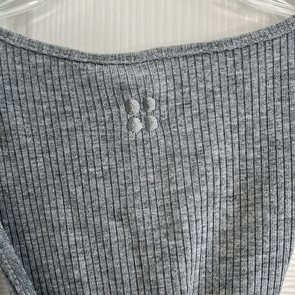 NWT Sweaty Betty Weekend Twist Ribbed Maxi midi dress grey size large - Picture 10 of 13